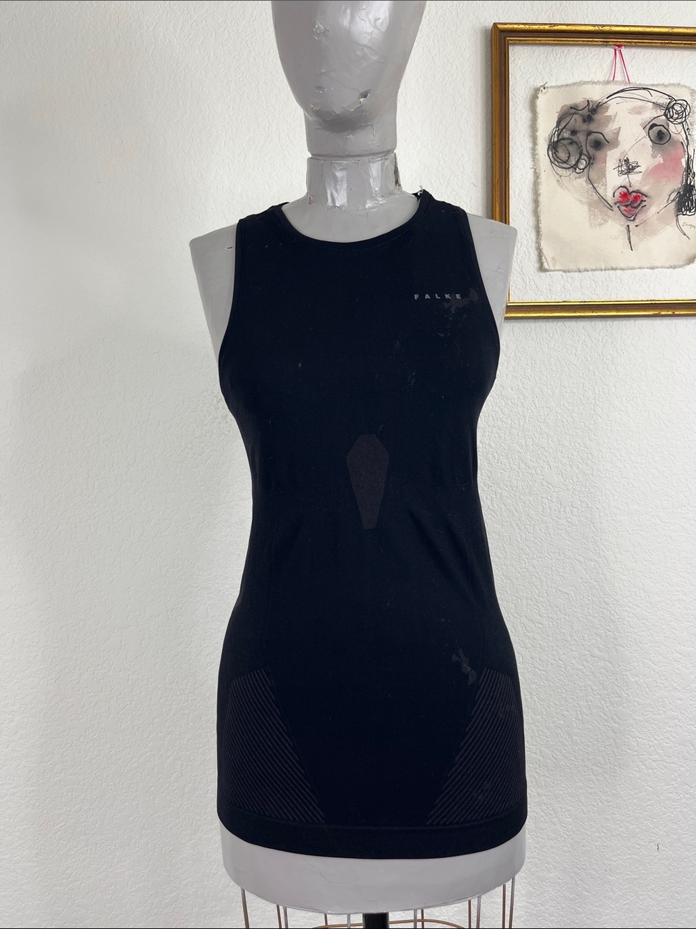 Falke Women Top Warm Black Thermoregulating Functional Tank Top